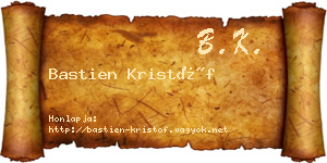 Bastien Kristóf névjegykártya