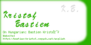 kristof bastien business card